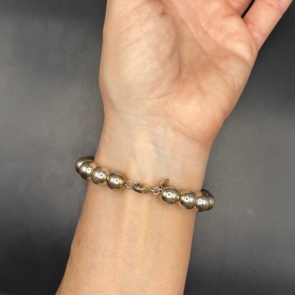 TIFFANY HARDWEAR Ball Bracelet in Silver, 10 mm, Size Small 7” -  NEW $700 - Picture 8 of 11